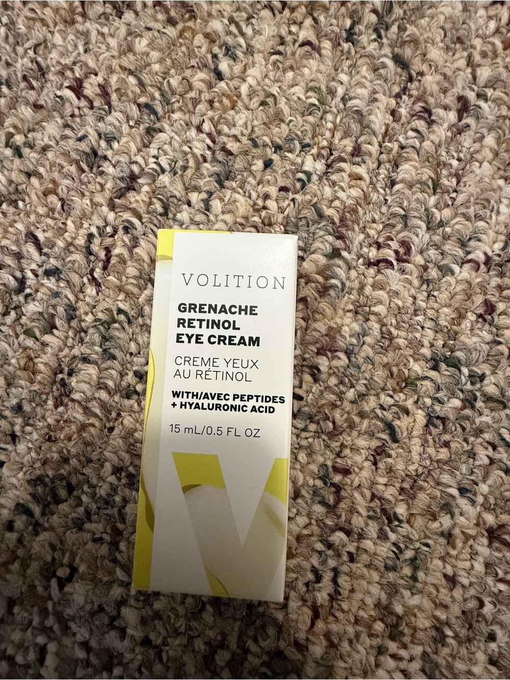 Volition Grenache Retinol Eye Cream — Yellow & White